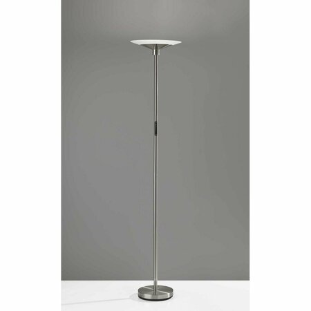 HAZ 14 x 14 x 70.5 in. Brushed Steel Metal LED Torchiere HA3094066